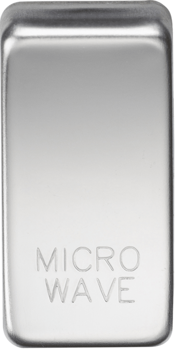 Knightsbridge MLA GDMICROPC Switch cover "marked MICROWAVE" - polished chrome - Knightsbridge MLA - Falcon Electrical UK