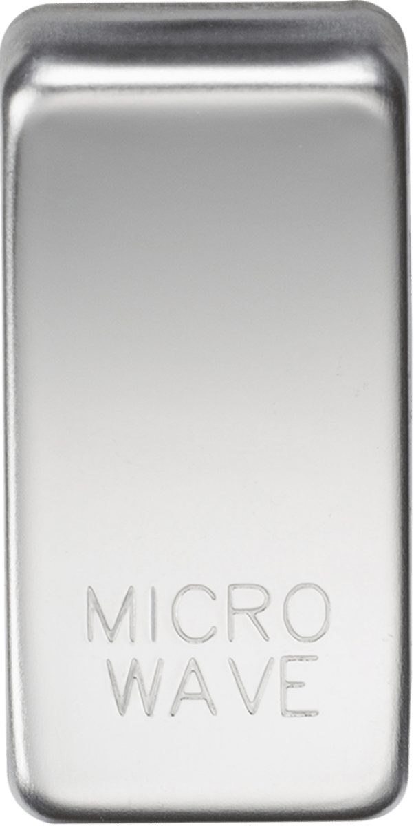 Knightsbridge MLA GDMICROPC Switch cover "marked MICROWAVE" - polished chrome - Knightsbridge MLA - Falcon Electrical UK