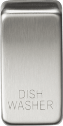 Knightsbridge MLA GDDISHBC Switch cover "marked DISHWASHER" - brushed chrome - Knightsbridge MLA - Falcon Electrical UK