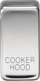 Knightsbridge MLA GDCOOKPC Switch cover "marked COOKER HOOD" - polished chrome - Knightsbridge MLA - Falcon Electrical UK
