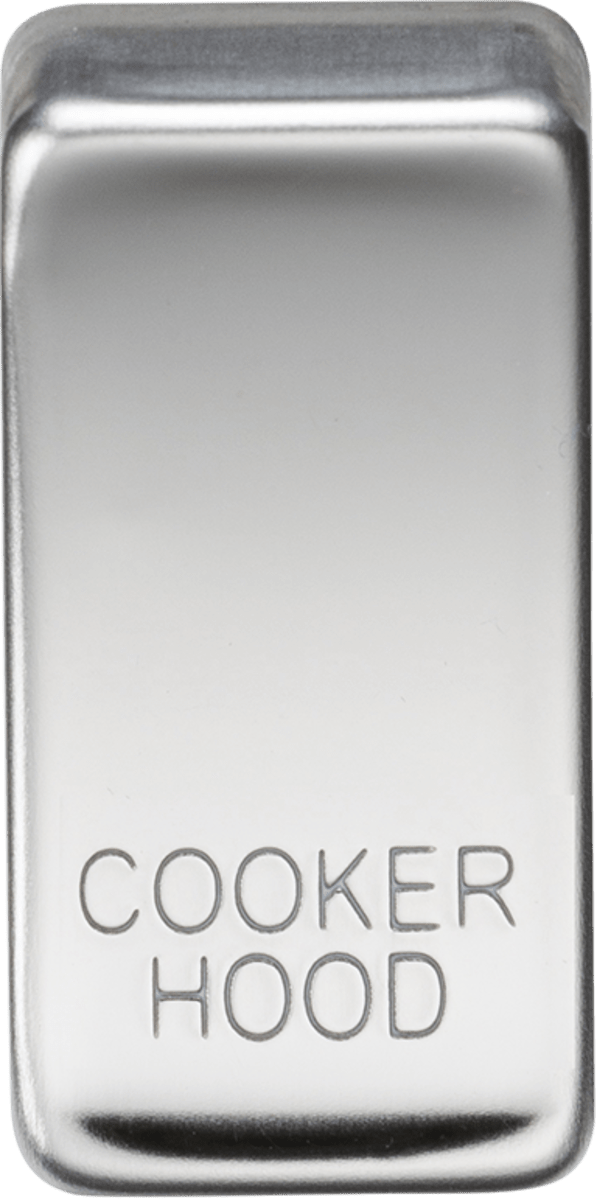 Knightsbridge MLA GDCOOKPC Switch cover "marked COOKER HOOD" - polished chrome - Knightsbridge MLA - Falcon Electrical UK