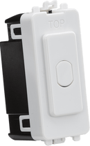 Knightsbridge MLA GDM014U 1G 1-way 10-200W (10-100W LED) trailing edge dimmer (Press Type) - white - Knightsbridge MLA - Falcon Electrical UK