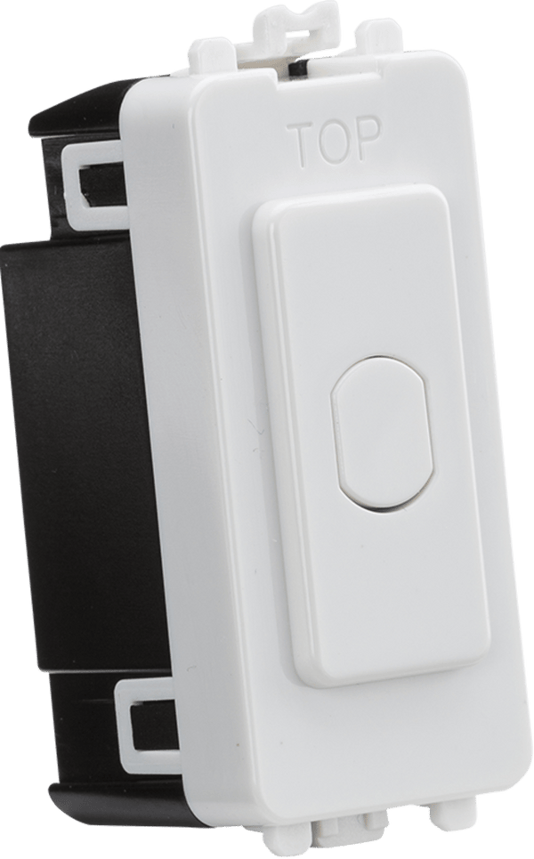 Knightsbridge MLA GDM014U 1G 1-way 10-200W (10-100W LED) trailing edge dimmer (Press Type) - white - Knightsbridge MLA - Falcon Electrical UK