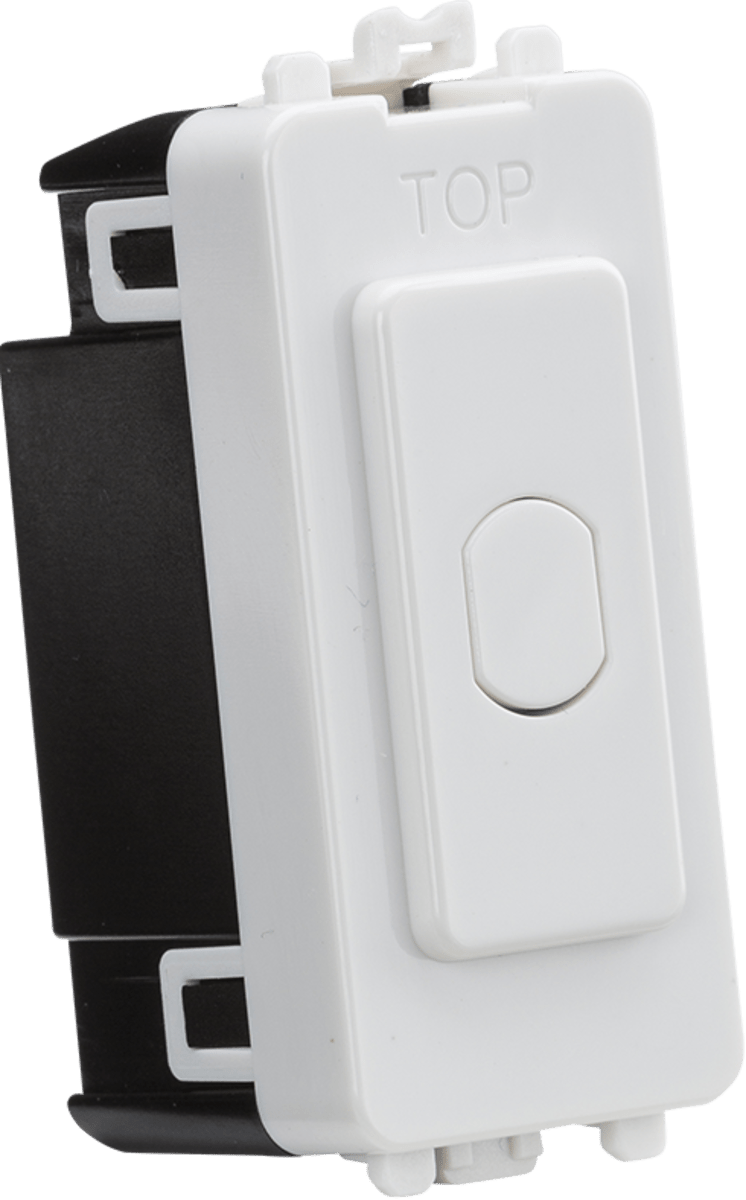 Knightsbridge MLA GDM014U 1G 1-way 10-200W (10-100W LED) trailing edge dimmer (Press Type) - white - Knightsbridge MLA - Falcon Electrical UK