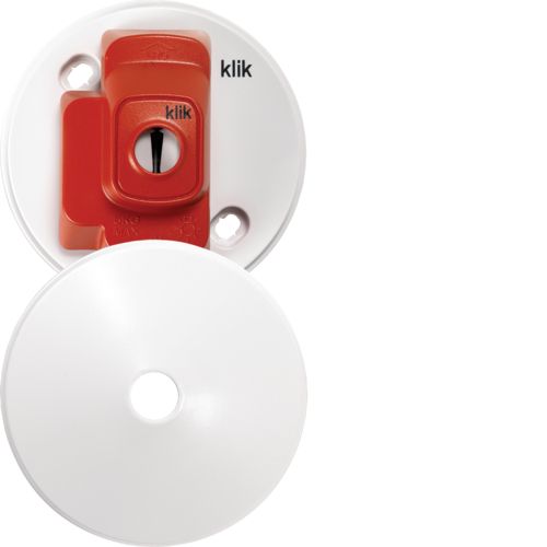 Hager Klik CR64AX-2.0 4 Pin Plug-in Ceiling Rose White w- 2m PVC Lead - Hager - Falcon Electrical UK