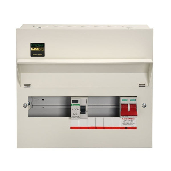 Crabtree 18MRSL09 9 Way Split Load Consumer Unit 100A Main Switch, 80A 30mA RCD, Flexible Configuration - Crabtree - Falcon Electrical UK
