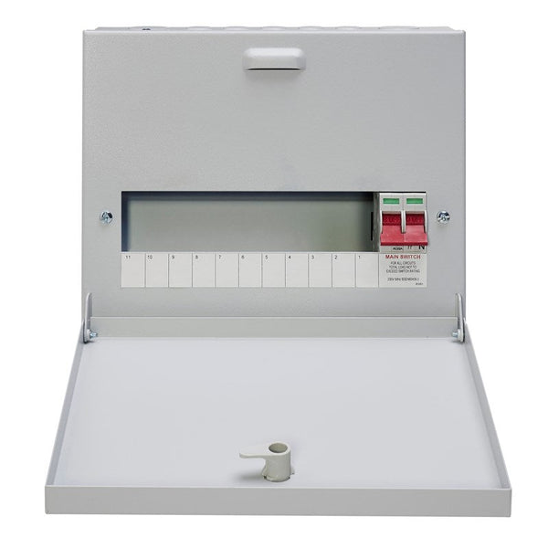 Crabtree 18SN11L 11-Way 125A Surface 1P+N Distribution Board c-w Switch Disconnector - Crabtree - Falcon Electrical UK