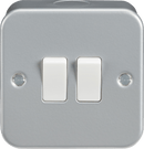 Knightsbridge MLA M3000 Metal Clad 10AX 2G 2 Way Switch - Knightsbridge MLA - Falcon Electrical UK