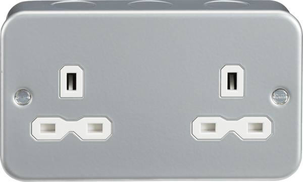 Knightsbridge MLA MR9000U Metal Clad 13A 2G Unswitched Socket - Knightsbridge MLA - Falcon Electrical UK