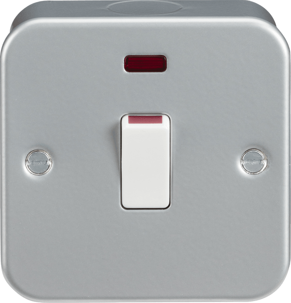 Knightsbridge MLA M8341N Metal Clad 20A 1G DP Switch with Neon - Knightsbridge MLA - Falcon Electrical UK