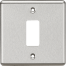 Knightsbridge MLA GDCL1BC 1G Grid Faceplate - Rounded Edge Brushed Chrome - Knightsbridge MLA - Falcon Electrical UK