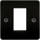 Knightsbridge MLA FP1GGM Flat Plate 1G Modular Faceplate - Gunmetal - Knightsbridge MLA - Falcon Electrical UK