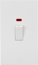 Knightsbridge MLA SN8332NW 45A 2G DP Switch with Neon (White Rocker) - Knightsbridge MLA - Falcon Electrical UK