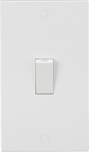 Knightsbridge MLA SN8332W 45A 2G DP Switch (White Rocker) - Knightsbridge MLA - Falcon Electrical UK