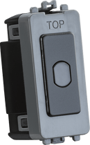 Knightsbridge MLA GDM014MB 1G 1-way 10-200W (10-100W LED) trailing edge dimmer (Press Type) - matt black - Knightsbridge MLA - Falcon Electrical UK