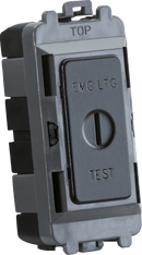 Knightsbridge MLA GDM007MB 20AX 2-way key module (marked EMG LTG TEST) - matt black - Knightsbridge MLA - Falcon Electrical UK