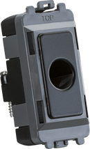 Knightsbridge MLA GDM012MB Flex outlet module (up to 10mm) - matt black - Knightsbridge MLA - Falcon Electrical UK