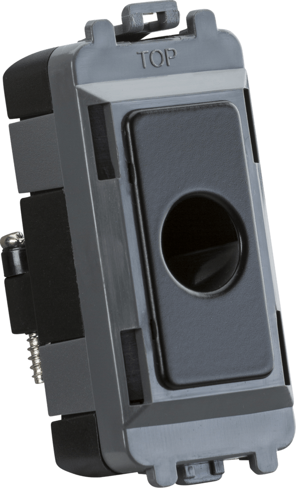 Knightsbridge MLA GDM012MB Flex outlet module (up to 10mm) - matt black - Knightsbridge MLA - Falcon Electrical UK