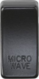 Knightsbridge MLA GDMICROMB Switch cover "marked MICROWAVE" - matt black - Knightsbridge MLA - Falcon Electrical UK