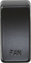 Knightsbridge MLA GDFANMB Switch cover "marked FAN" - matt black - Knightsbridge MLA - Falcon Electrical UK