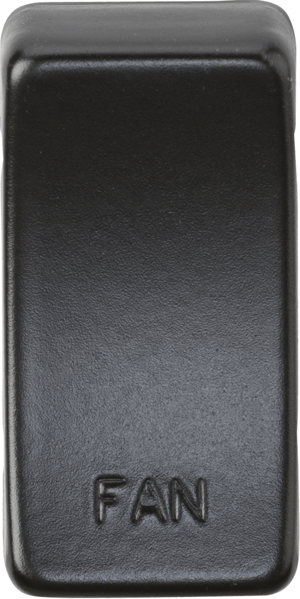 Knightsbridge MLA GDFANMB Switch cover "marked FAN" - matt black - Knightsbridge MLA - Falcon Electrical UK