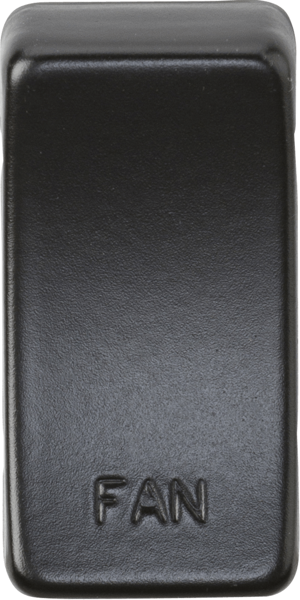Knightsbridge MLA GDFANMB Switch cover "marked FAN" - matt black - Knightsbridge MLA - Falcon Electrical UK