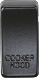 Knightsbridge MLA GDCOOKMB Switch cover "marked COOKER HOOD" - matt black - Knightsbridge MLA - Falcon Electrical UK