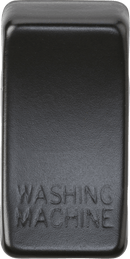 Knightsbridge MLA GDWASHMB Switch cover "marked WASHING MACHINE" - matt black - Knightsbridge MLA - Falcon Electrical UK