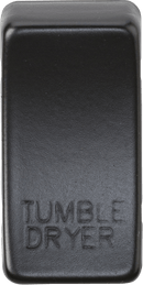 Knightsbridge MLA GDDRYMB Switch cover "marked TUMBLE DRYER" - matt black - Knightsbridge MLA - Falcon Electrical UK