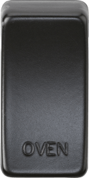 Knightsbridge MLA GDOVENMB Switch cover "marked OVEN" - matt black - Knightsbridge MLA - Falcon Electrical UK