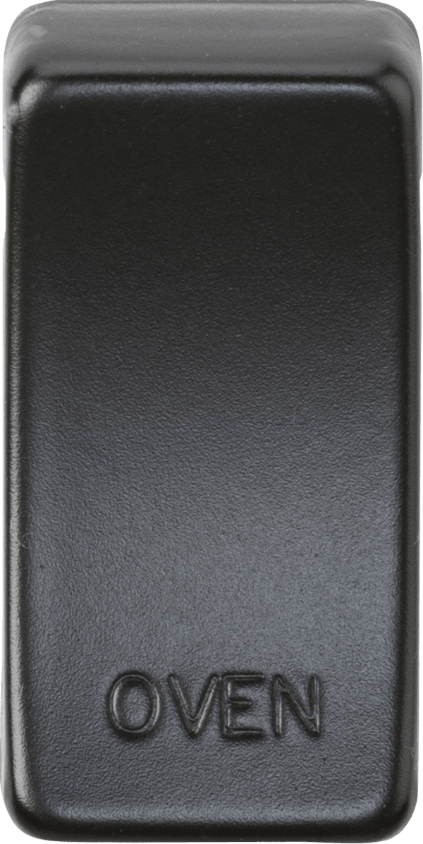 Knightsbridge MLA GDOVENMB Switch cover "marked OVEN" - matt black - Knightsbridge MLA - Falcon Electrical UK