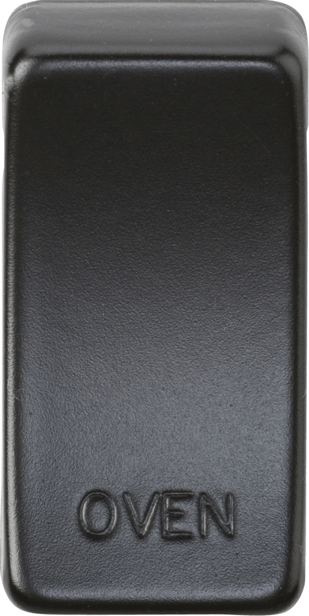 Knightsbridge MLA GDOVENMB Switch cover "marked OVEN" - matt black - Knightsbridge MLA - Falcon Electrical UK