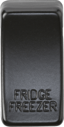 Knightsbridge MLA GDFRIDMB Switch cover "marked FRIDGE FREEZER" - matt black - Knightsbridge MLA - Falcon Electrical UK