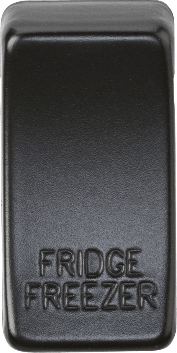Knightsbridge MLA GDFRIDMB Switch cover "marked FRIDGE FREEZER" - matt black - Knightsbridge MLA - Falcon Electrical UK