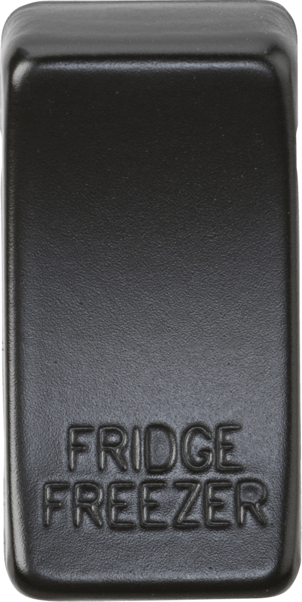 Knightsbridge MLA GDFRIDMB Switch cover "marked FRIDGE FREEZER" - matt black - Knightsbridge MLA - Falcon Electrical UK