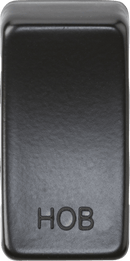Knightsbridge MLA GDHOBMB Switch cover "marked HOB" - matt black - Knightsbridge MLA - Falcon Electrical UK