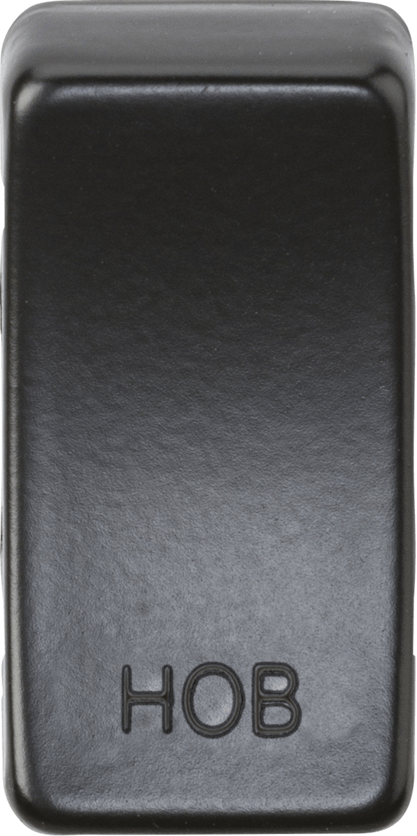 Knightsbridge MLA GDHOBMB Switch cover "marked HOB" - matt black - Knightsbridge MLA - Falcon Electrical UK