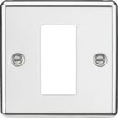 Knightsbridge MLA CL1GPC 1G Modular Faceplate - Rounded Edge Polished Chrome - Knightsbridge MLA - Falcon Electrical UK