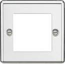 Knightsbridge MLA CL2GPC 2G Modular Faceplate - Rounded Edge Polished Chrome - Knightsbridge MLA - Falcon Electrical UK