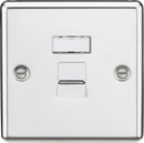 Knightsbridge MLA CL45PC RJ45 Network Outlet - Rounded Edge Polished Chrome - Knightsbridge MLA - Falcon Electrical UK