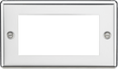 Knightsbridge MLA CL4GPC 4G Modular Faceplate - Rounded Edge Polished Chrome - Knightsbridge MLA - Falcon Electrical UK