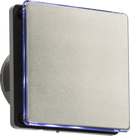 Knightsbridge MLA EX004H 100mm/4 inch LED Backlit Extractor Fan with Humidistat and Overrun Timer - Black and Stainless Steel - Knightsbridge MLA - Falcon Electrical UK