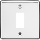 Knightsbridge MLA GDCL1PC 1G Grid Faceplate - Rounded Edge Polished Chrome - Knightsbridge MLA - Falcon Electrical UK