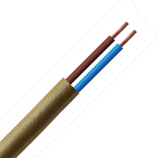 2183Y 0.5mm, 3-Core Gold Coloured Flexible Cable - Mixed Supply - Falcon Electrical UK