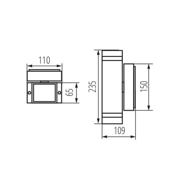 Kanlux ZEW Facade Luminaire EL-235J-B (22440) - Kanlux - Falcon Electrical UK