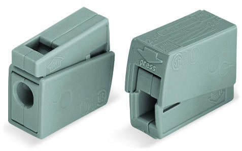Wago Lighting Single 2.5mm Connector Grey (224 -101) - Box of 100