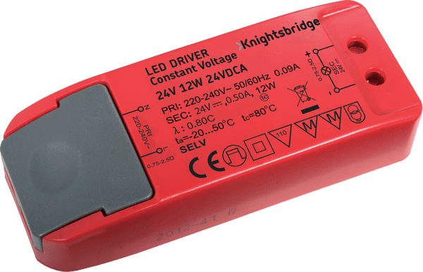 Knightsbridge MLA 24VDCA IP20 24V 12W LED Driver - Constant Voltage - Knightsbridge MLA - Falcon Electrical UK