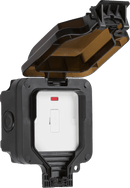 Knightsbridge MLA OP6N IP66 13A fused spur unit with neon - Knightsbridge MLA - Falcon Electrical UK