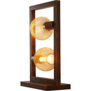 Searchlight 24101-2RU Oblong 2Lt Table Lamp - Rustic Brown Metal - Searchlight - Falcon Electrical UK