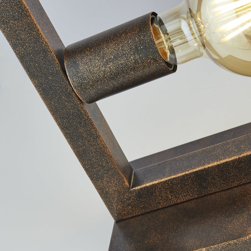 Searchlight 24101-2RU Oblong 2Lt Table Lamp - Rustic Brown Metal - Searchlight - Falcon Electrical UK